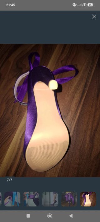 Zapatos de fiesta morados con plataforma