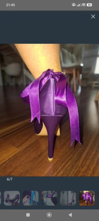 Zapatos de fiesta morados con plataforma