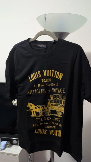 T-shirt Louis Vuitton nera taglia S originale