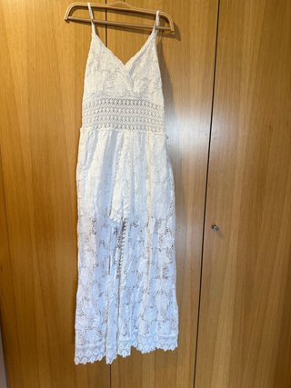 Mono/Vestido encaje blanco talla 38