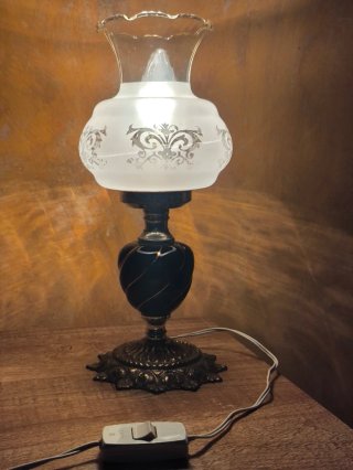 Lámpara antigua Quinqué Eléctrica Vintage