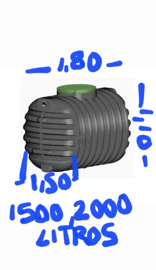 Depósito de agua 1500-2000 Litros