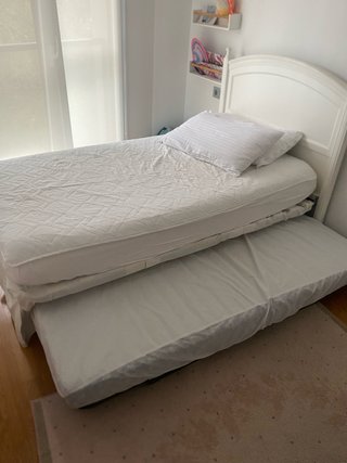 Cama 105x90 con Cama Supletoria sin colchones.