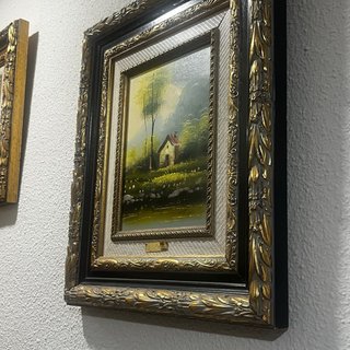 Cuadro Antiguo con Marco Dorado