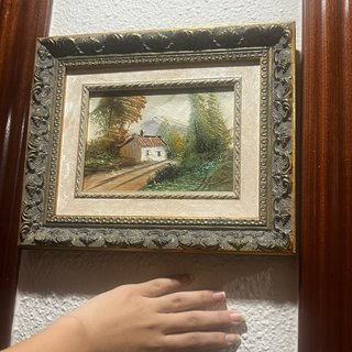 Cuadro Antiguo con Marco Dorado
