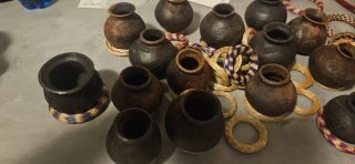 Set 15 vasi/ tinozze africane vintage