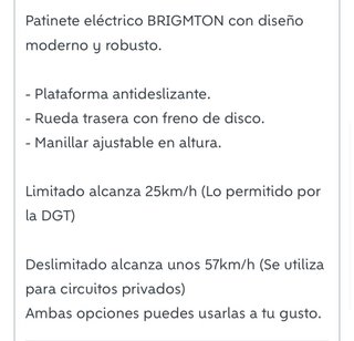 Patinete Eléctrico Brigmton