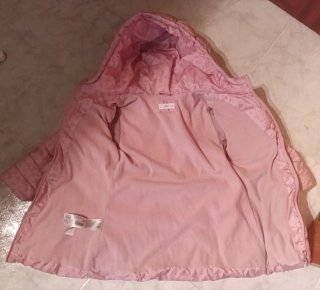 Abrigo acolchado rosa Mango