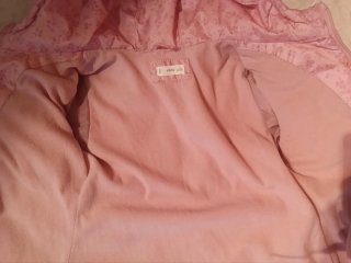 Abrigo acolchado rosa Mango