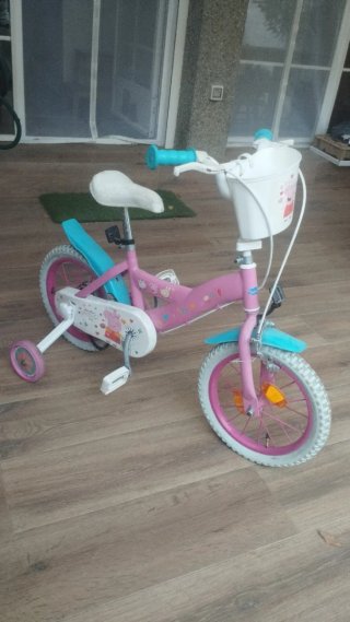 Bicicleta Infantil Peppa Pig con Ruedines