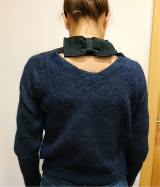 Jersey Prada Azul con Lazo