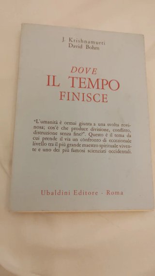 Libro Dove il tempo finisce, edizione Ubaldini