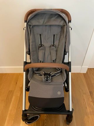 Cybex Balios S Lux Stone Grey, capazo y accesorios