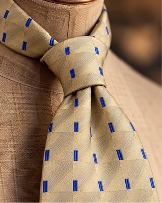 Corbata Vintage de Seda Geométrica