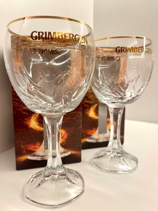 Coppia Calici Birra Grimbergen Nuovi
