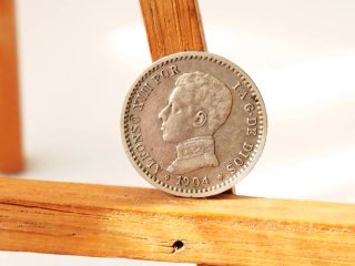 Moneda Plata 50 céntimos 1904 *1*0 Alfonso XIII