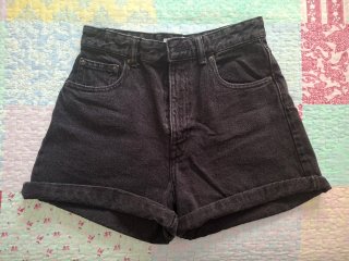 Pull&Bear Pantalones Cortos Vaqueros Negros