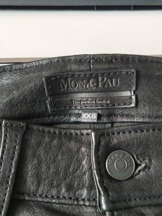Pantalones de cuero Mon & Pau negros