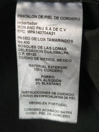 Pantalones de cuero Mon & Pau negros