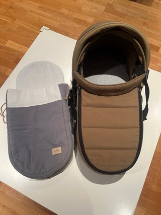 Capazo Babyzen Yoyo beige + saco capazo giraffa