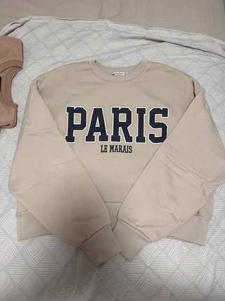 Sudadera Beige Paris Le Marais