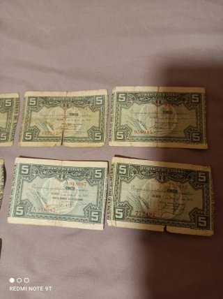 Billetes República Española 1937 (22 unidades)