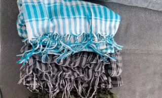 Lote 2 pañuelos palestinos azul y gris