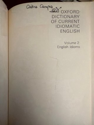 Oxford dictionary idiomatic English (2 books)