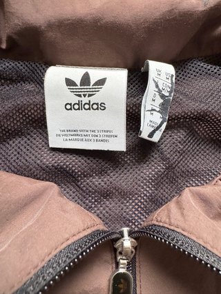 Chaqueta Cortavientos Adidas Vintage Marrón