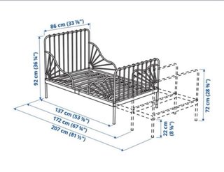 Cama infantil extensible IKEA azul