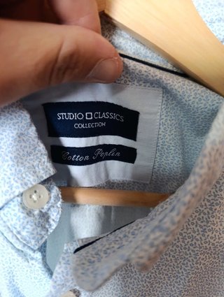 Camisa estampada azul talla XL