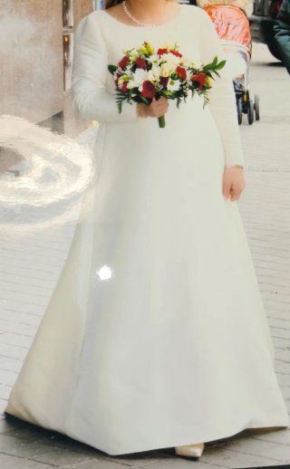Vestido de novia con cancan