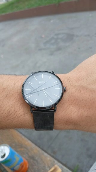 Reloj BOSS negro y plateado