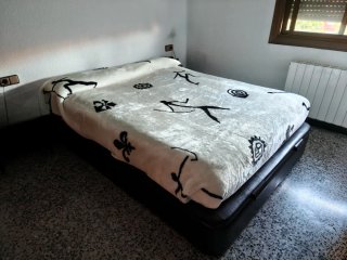 Canapé Cama 135x190cm Negro/Blanco
