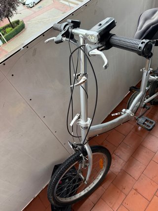 Bicicleta Plegable Plateada