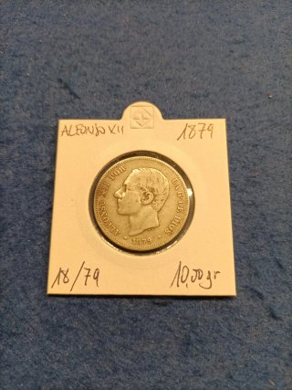 Moneda 2 Pesetas Alfonso XII 1879