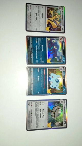 4 Cartas Pokémon 30 Aniversario