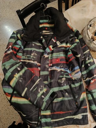 Chaqueta de esquí multicolor