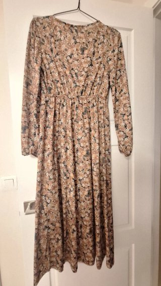 Vestido largo floral Pull&Bear