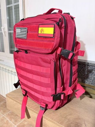 Mochila CrossFit Militar Táctica Roja 35L Nueva