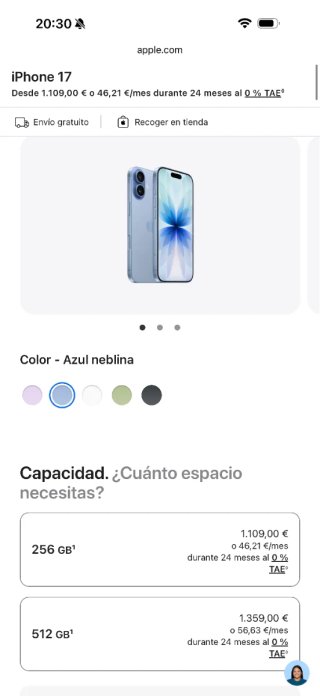 IPHONE 17 256GB// BAT93%!!GARANTÍA!!CAMBIOS!!