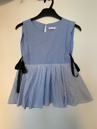 Camiseta Zara Peplum Rayas Talla S