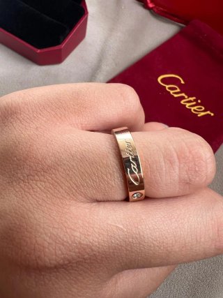 Anillo Acero Inoxidable Oro Rosa inspo Cartier