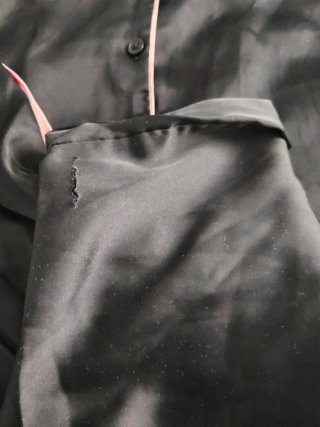Pijama de Satén Negro y Rosa