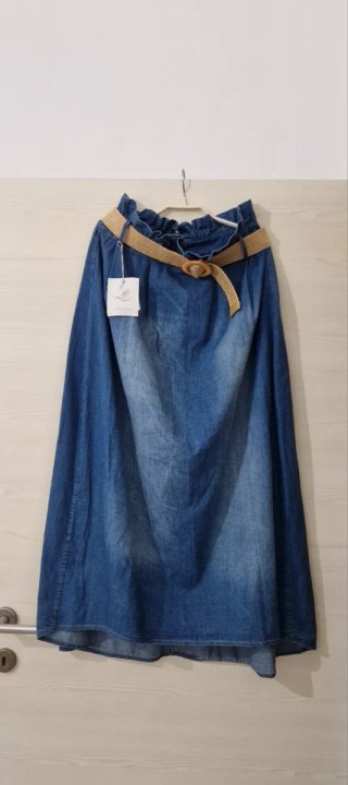 Gonna jeans lunga cotone donna nuova
