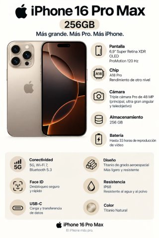 IPHONE 16 PRO MAX 256GB// BAT88%!!GARANTÍA!!CAMBIO
