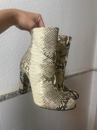 Botines Zara Piel Tacón Serpiente