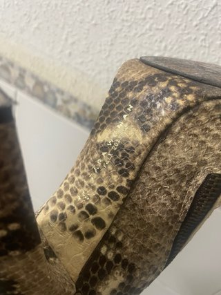 Botines Zara Piel Tacón Serpiente