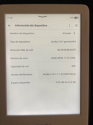Kindle Paperwhite Blanco 10a Generación