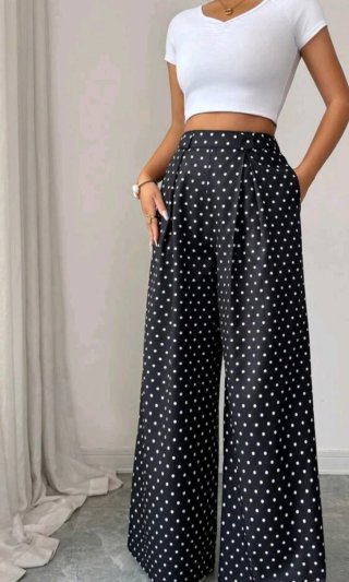 Pantalón Ancho de Lunares
